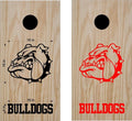 Bulldogs Cornhole Board Vinyl Decal Sticker - School Mascot Design Sticker Chef