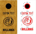 Bulldogs School Mascot Vinyl Decal Sticker for Cornhole Boards Sticker Chef
