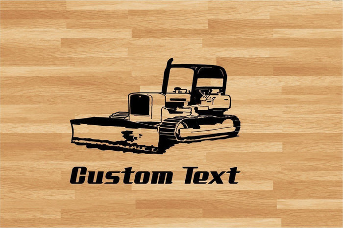 Bulldozer Car Wall Decal - Auto Wall Mural - Vinyl Stickers - Boys Room Decor Sticker Chef