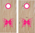 Butterfly Cornhole Board Decals with Rings - Vibrant Butterfly Design for Outdoor Fun Sticker Chef