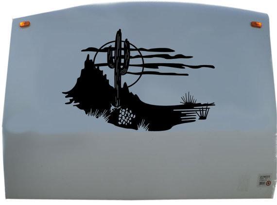 Cactus Desert RV Camper Vinyl Decal Sticker - Add a Touch of Adventure Sticker Chef