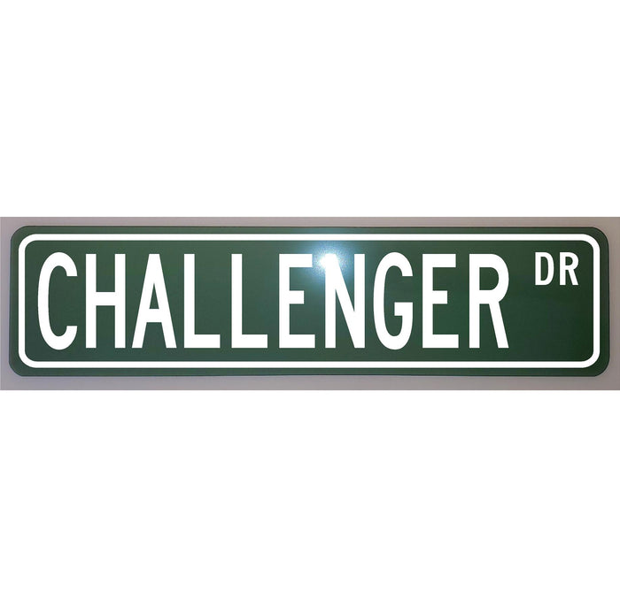 Challenger Drive Metal Street Sign - Stylish 6x24 Novelty Decor for Bar Man Cave Garage or Home