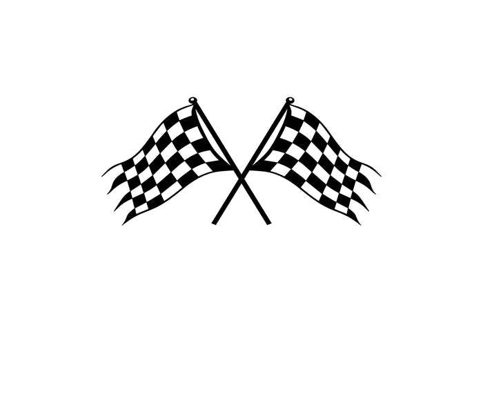 Checkered Flag Racing Decal for Trailers - High-Quality Sticker Graphics RCF004
