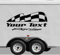 Checkered Flag Racing Team Name Trailer Decal Vinyl Decal Custom Text Trailer Sticker YT01 Sticker Chef