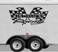 Checkered Flag Racing Team Name Trailer Decal Vinyl Sticker  Custom Text Trailer Sticker  YT20B Sticker Chef