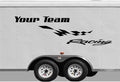 Checkered Racing Stripe Trailer Decal Vinyl Decal Custom Text Trailer Sticker CF108 Sticker Chef