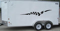 Checkered Racing Stripe Vinyl Trailer Decal - Car Sticker CF001 Sticker Chef
