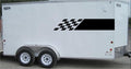 Checkered Racing Stripe Vinyl Trailer Decal - Car  Trailer Sticker CF004 Sticker Chef