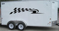 Checkered Racing Stripe Vinyl Trailer Decal - Stylish Car and Trailer Sticker - CF014 Sticker Chef