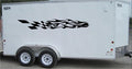 Checkered Racing Stripe Vinyl Trailer Decal - Stylish Car and Trailer Sticker - CF026 Sticker Chef