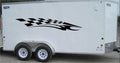 Checkered Racing Stripe Vinyl Trailer Decal - Stylish Car Sticker - CF020 Sticker Chef