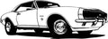 Chevy Camaro Wall Decal - Classic Car Auto Stickers Man Cave Boys Room Décor