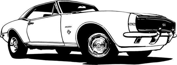 Chevy Camaro Wall Decal - Classic Car Auto Stickers Man Cave Boys Room Décor