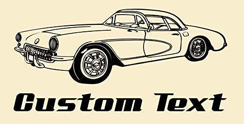 Chevy Corvette Wall Decal - Classic Car Auto Stickers Man Cave Boys Room Décor