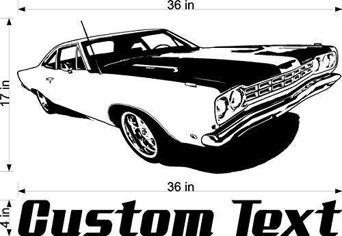 Chopped Hot Rod Wall Decal - Vintage Muscle Car Auto Vinyl Man Cave Garage