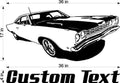 Chopped Hot Rod Wall Decal - Vintage Muscle Car Auto Vinyl Man Cave Garage