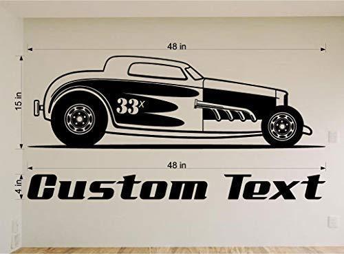 Classic Hot Rod Wall Decal - Classic Car Auto Stickers Man Cave Boys Room Décor