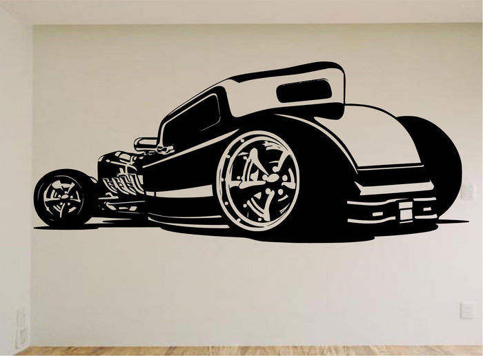 Classic Hot Rod Wall Decal - Classic Car Auto Stickers Man Cave Boys Room Décor