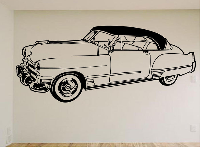 Classic Hot Rod Wall Decal - Classic Car Auto Stickers Man Cave Boys Room Décor