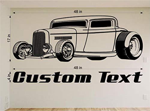 Classic Hot Rod Wall Decal - Classic Car Auto Stickers Man Cave Boys Room Décor