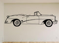 Classic Vintage Sedan Wall Decal - Vintage Muscle Car Auto Vinyl Man Cave Garage