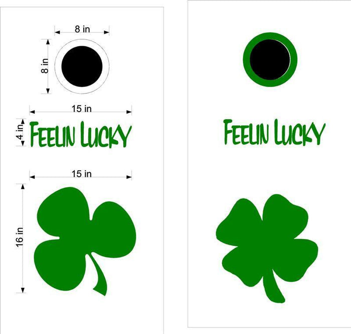Clover Shamrock Irish Cornhole Board Vinyl Decal Sticker Sticker Chef