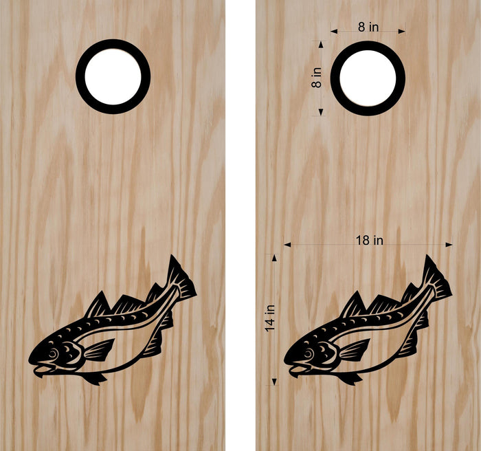 hunting fishing cornhole decal