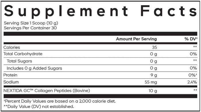 Codeage GLP-1 Collagen Peptides Powder Ingredients