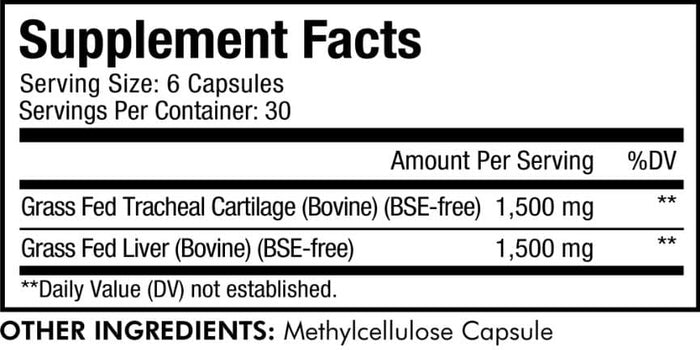 Codeage Grass Fed Beef Cartilage Ingredients