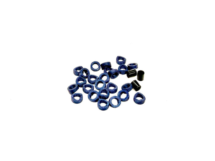 Blue Cord Rings on a white background