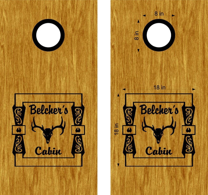 hunting fishing cornhole decal