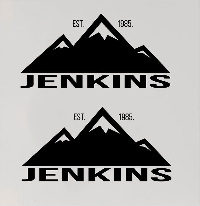 Custom Family Name Vinyl Decal Sticker for RVs  5th Wheel Campers