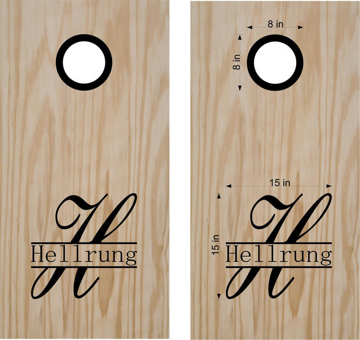 Custom Monogram Decal for Cornhole Boards - Personalized Sticker for Bean Bag Toss Games