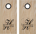 Custom Monogram Decal for Cornhole Boards - Personalized Sticker for Bean Bag Toss Games