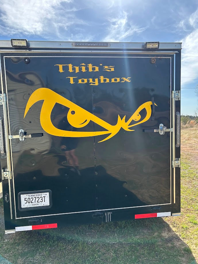 Custom Racing Trailer Decal - Personalized Team Name Vinyl Graphic