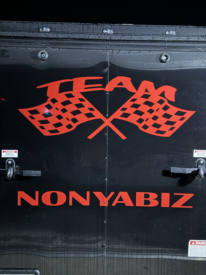 Custom Racing Trailer Decal - Personalized Team Name Vinyl Graphic