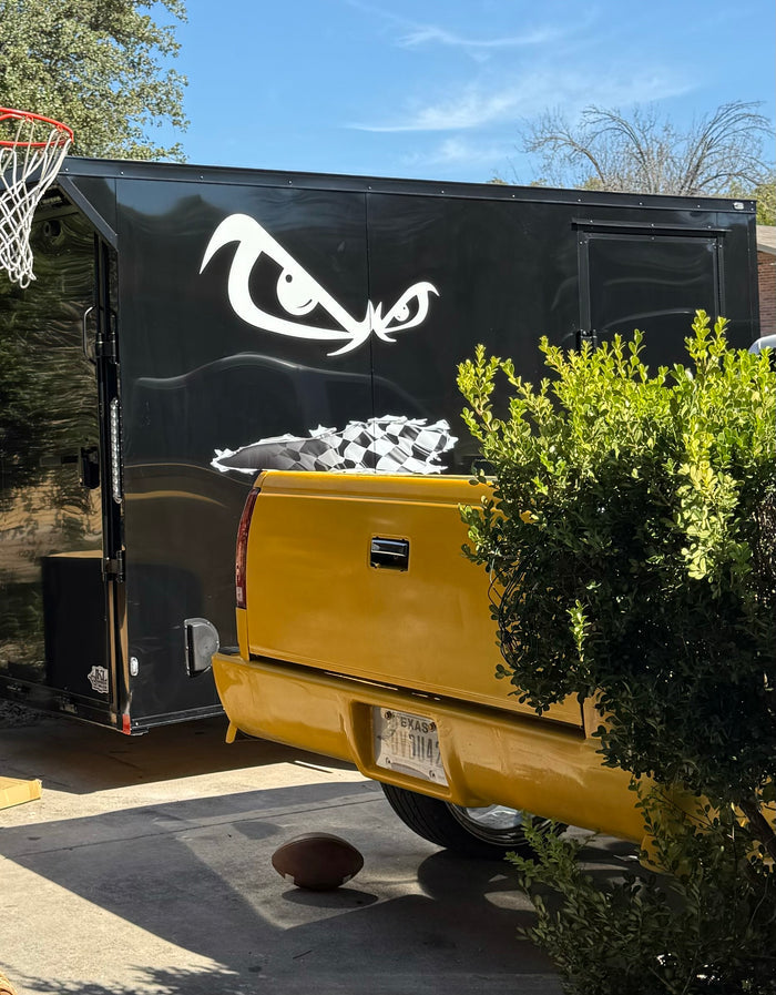 Custom Racing Trailer Decal - Personalized Team Name Vinyl Graphic