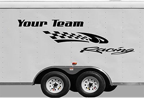 Custom Racing Trailer Decals - Personalized Team Name Stickers for Your Mural