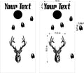 hunting fishing cornhole decal