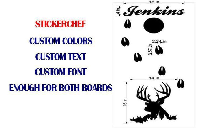 hunting fishing cornhole decal