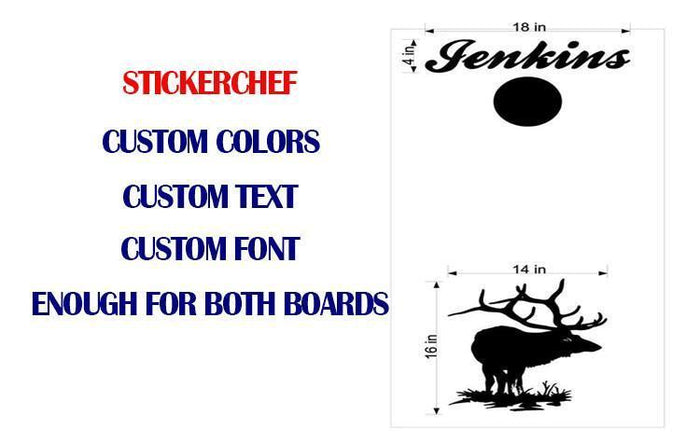 hunting fishing cornhole decal