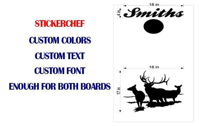 hunting fishing cornhole decal