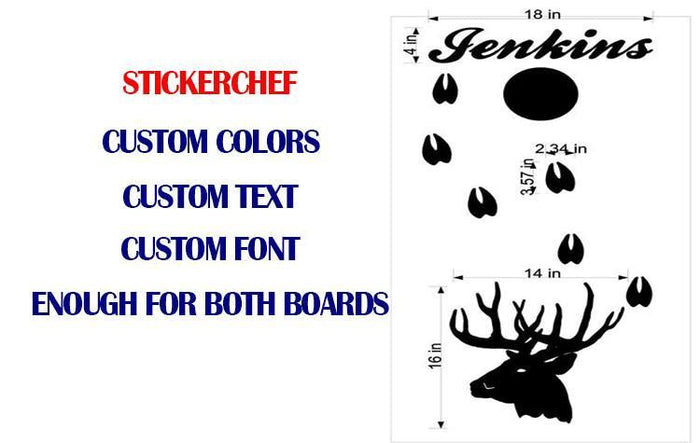 hunting fishing cornhole decal