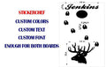 hunting fishing cornhole decal