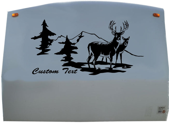 Deer Buck Doe Hunting Vinyl Decal Sticker for RVs and Campers - AT104 Sticker Chef