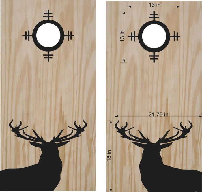 hunting fishing cornhole decal