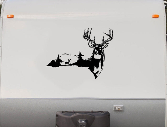 Deer Buck Mountains RV Camper 5th Wheel Motor Home Vinyl Decal Sticker Sticker Chef