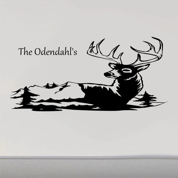 Deer Buck RV Camper Vinyl Decal Sticker  Mountain Scene Sticker Chef