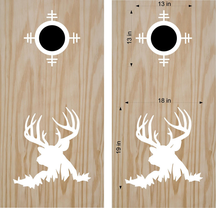 hunting fishing cornhole decal