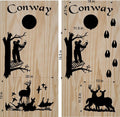 hunting fishing cornhole decal